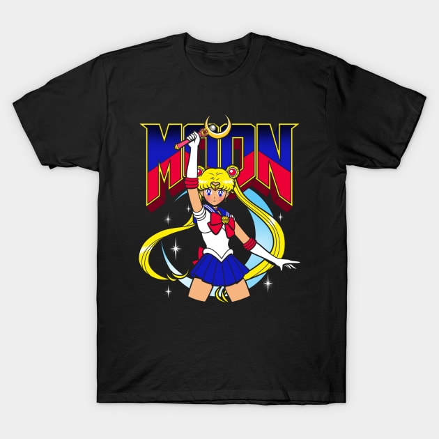 90's TV Japanese Anime Superhero Heroine Gamer Parody Mashup T-Shirt by BoggsNicolas